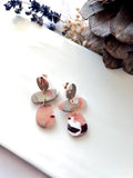 Fall Earrings, Abstract Statement Drop Dangles, Hypoallergenic Post Clay Jewelry