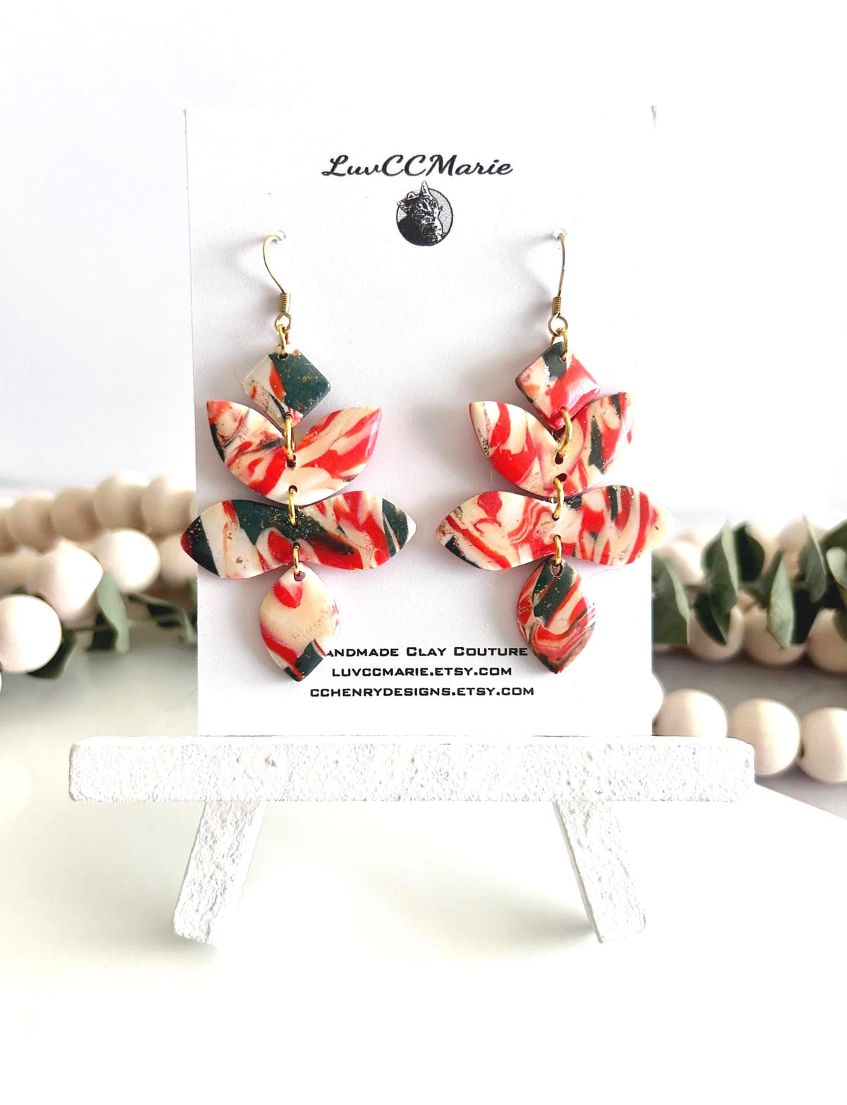 Unique Large Oversized Orange Earrings, Statement Lightweight Abstract Drop Dangles, Hypoallergenic Jewelry