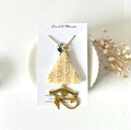 Egypt Necklace, Cartouche Pendant, Pyramid Horus Hieroglyph Jewelry