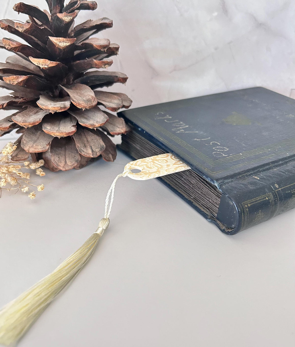 Lace Polymer Clay Bookmark, Handmade Book Lover Gift