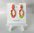 Handmade Neon 80s Polymer Clay Dangle Earrings