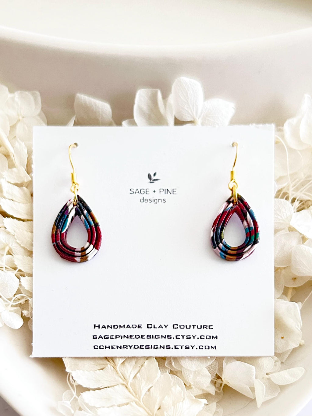 Multicolor Terrazzo Clay Earrings, Modern Moroccan Drop Dangles, Dainty Jewelry Handmade Gift