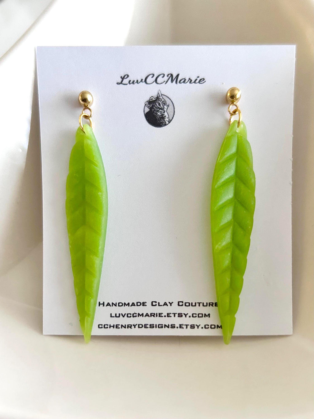 Leaf Earrings, Lime Green and Gold, Chartreuse Lightweight Dangles, Nature Jewelry Gift For Her
