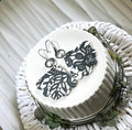 Black & White Lace Earrings, Charcoal Gray Wedding Dangles, Stainless Steel Clay Jewelry Handmade