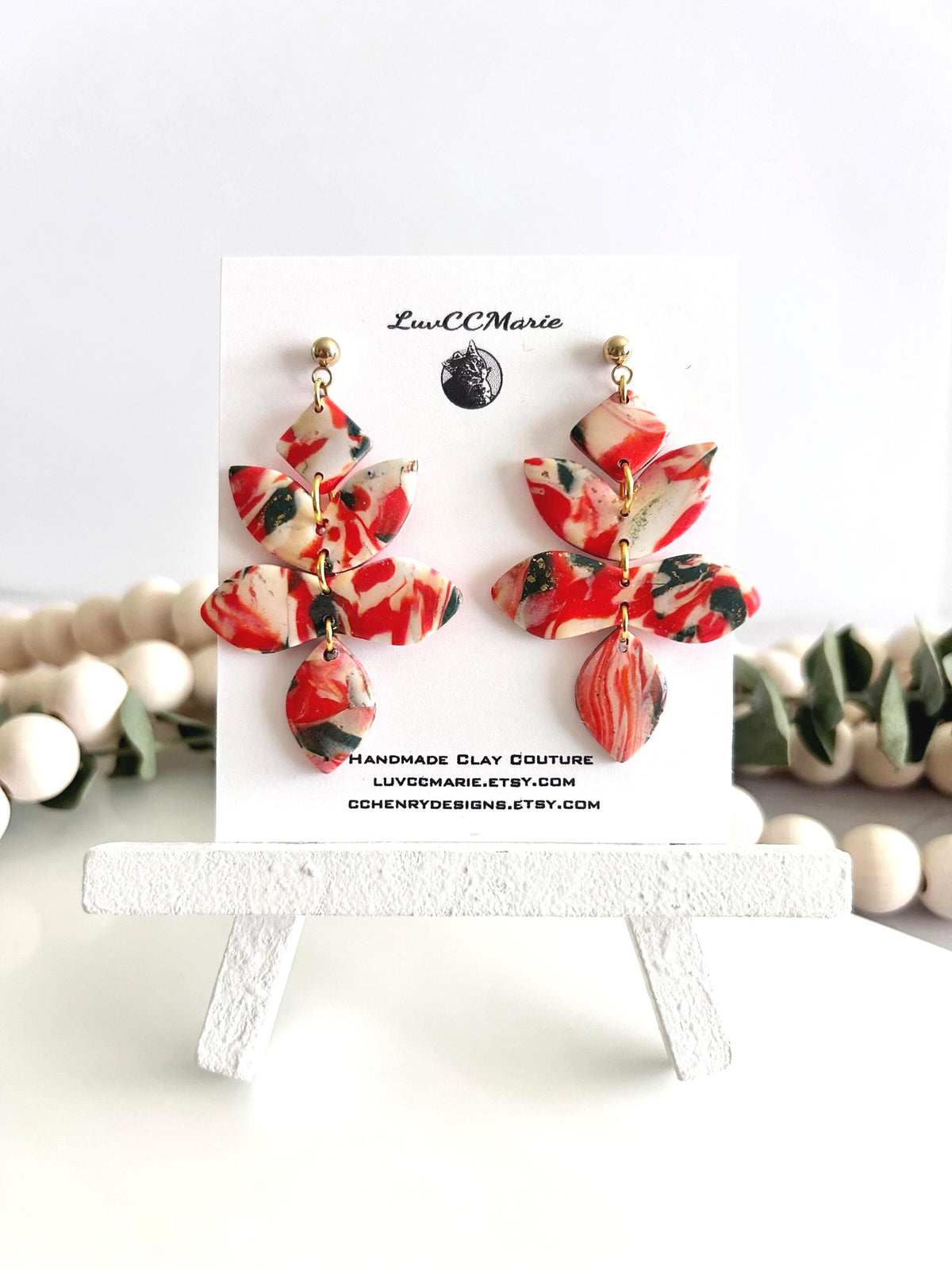 Unique Large Oversized Orange Earrings, Statement Lightweight Abstract Drop Dangles, Hypoallergenic Jewelry