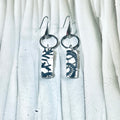 Handmade Boho Floral Lace Clay Earrings: Stainless Steel Dangles