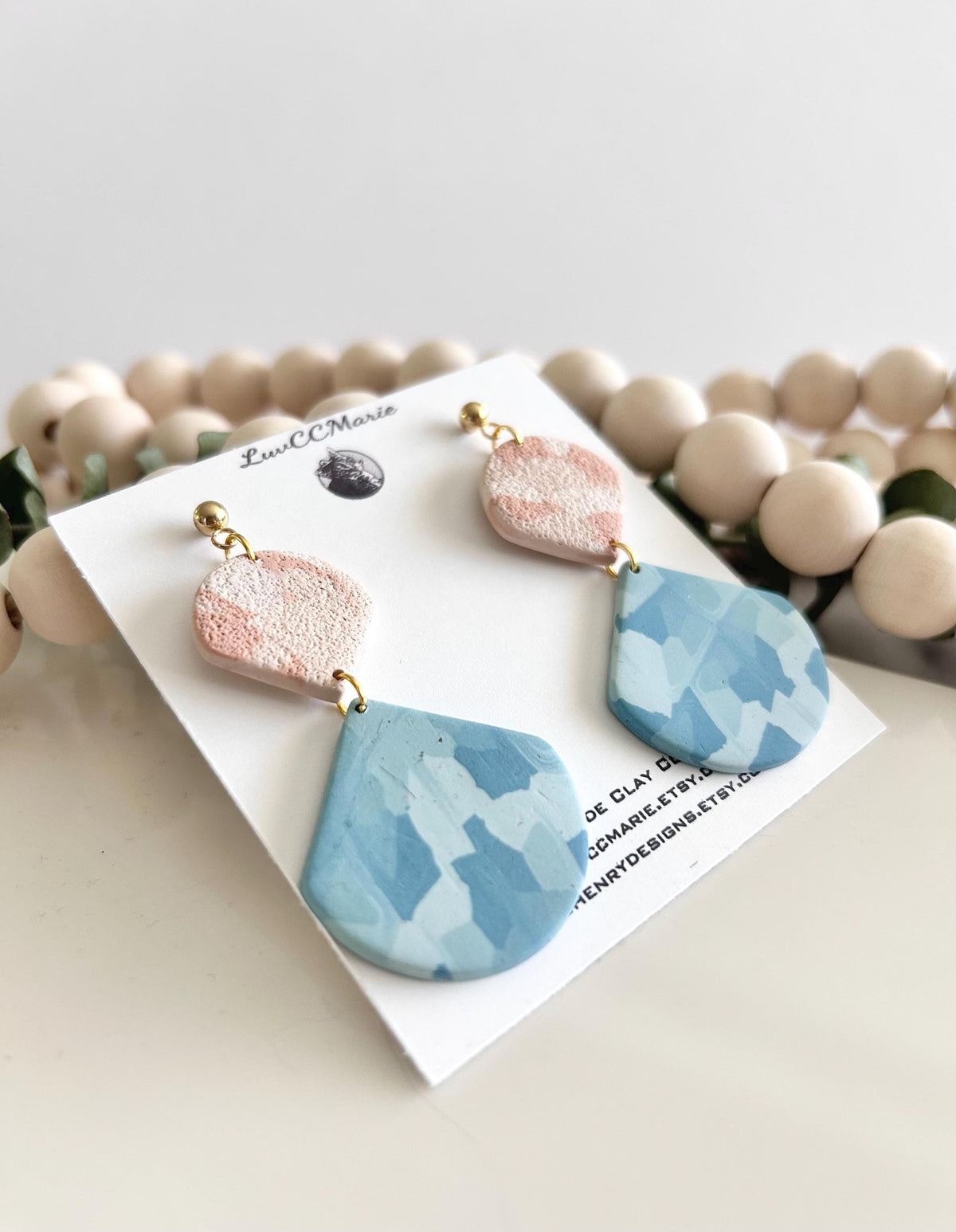Blue Summer Earrings, Ocean Jewelry, Coastal Dangles, Light Vacation Accessories, Beach Themed Gifts