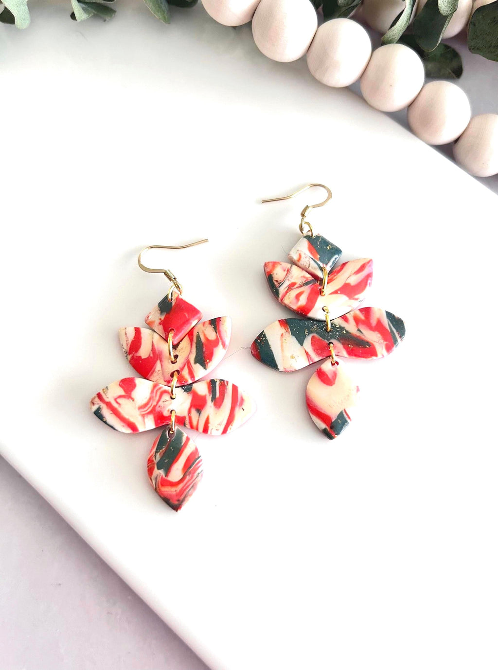 Unique Large Oversized Orange Earrings, Statement Lightweight Abstract Drop Dangles, Hypoallergenic Jewelry