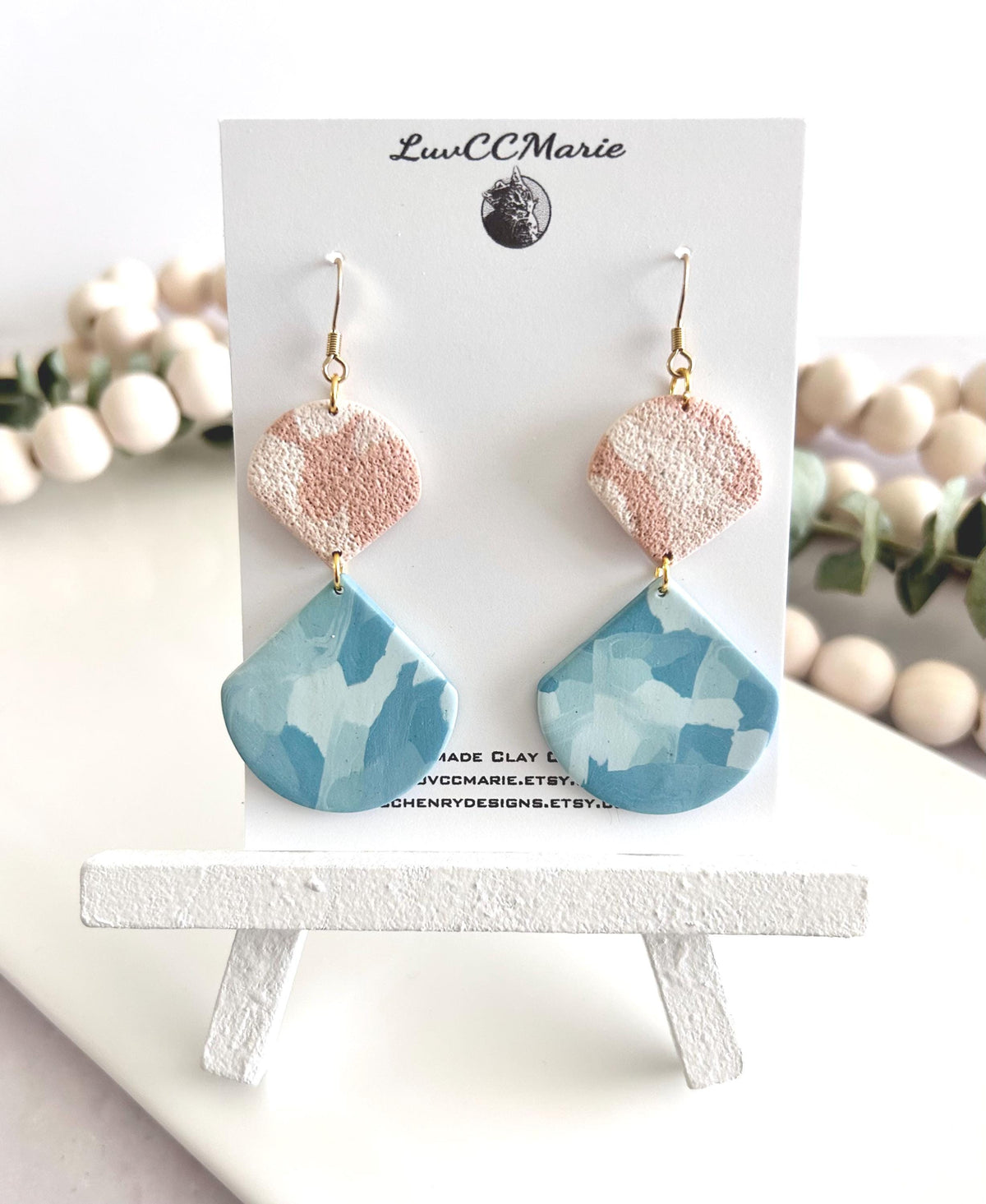 Blue Summer Earrings, Ocean Jewelry, Coastal Dangles, Light Vacation Accessories, Beach Themed Gifts