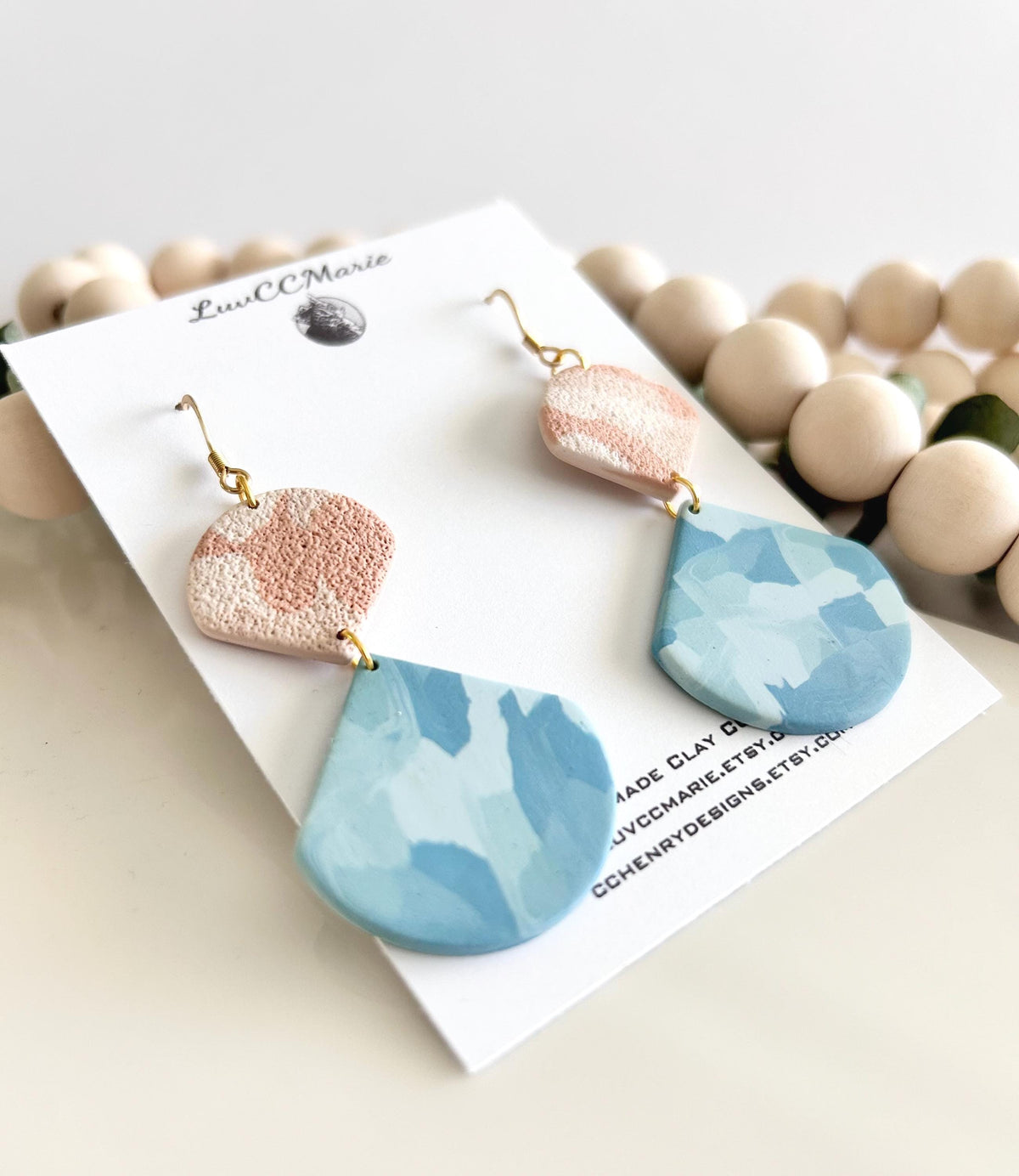 Blue Summer Earrings, Ocean Jewelry, Coastal Dangles, Light Vacation Accessories, Beach Themed Gifts