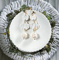 Sea Shell Earrings Clay Dangles, Seashell, Sand Dollar & Pearl Handmade Fashion Boho Jewelry