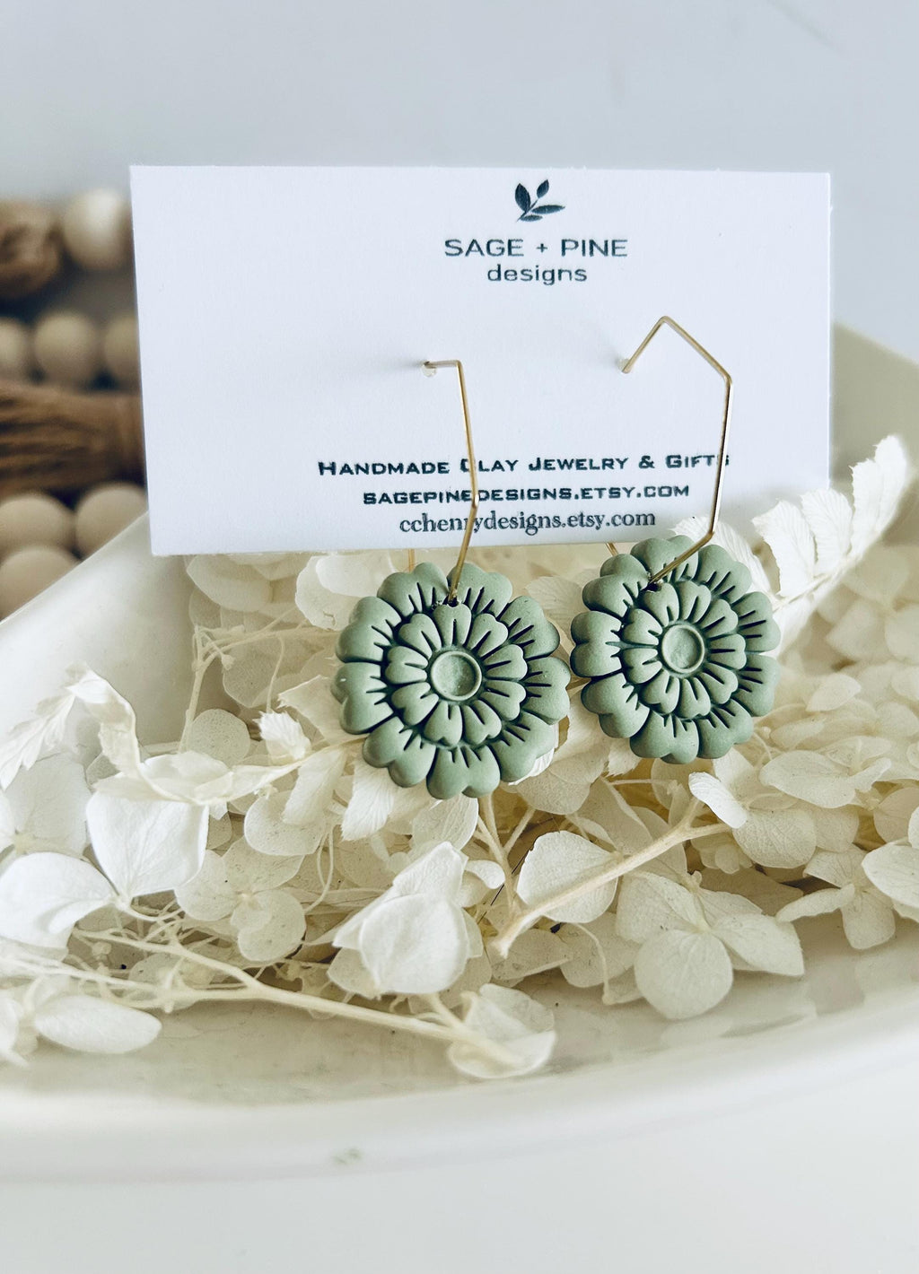 Hoop Drop Clay Earrings, Surgical Steel, Handmade Gifts For Her