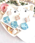 Blue Summer Earrings, Ocean Jewelry, Coastal Dangles, Light Vacation Accessories, Beach Themed Gifts